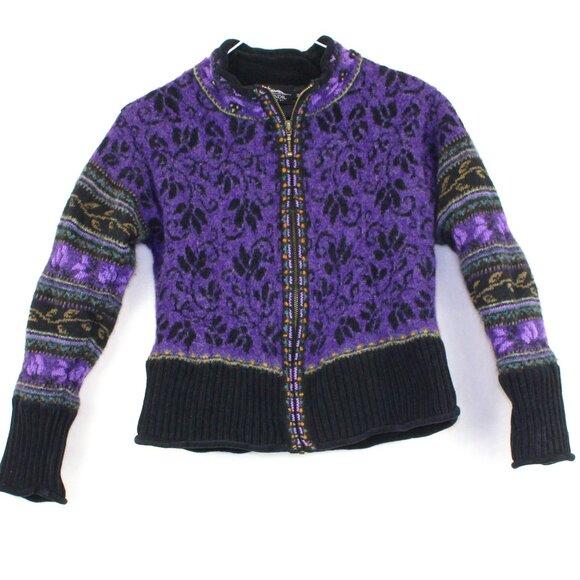 Icelandic Design Wool Sweater Full Zip Jacket Womens Small - Picture 1 of 8